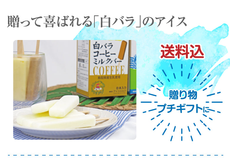 🍧送料無料🍧白バラオールスターアイスセット 白バラ定番アイス 2種詰合せ 24本入り｜牛乳・コーヒーミルク