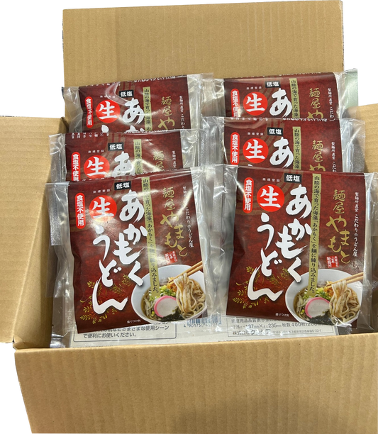 🍜送料無料🍜食塩不使用なのに、旨い。鳥取県産 あかもくうどん（温）6食／10食セット