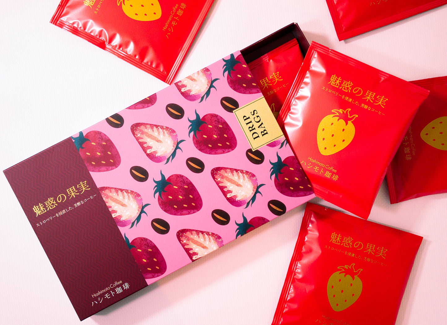 🍓魅惑の果実🍓ストロベリー発酵ドリップコーヒー｜果実香る希少豆ブレンド（6袋入）