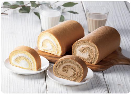 送料無料🎂白バラプレミアム🎂生ロールケーキギフトセット｜白バラ牛乳＆白バラコーヒーの2種詰め合わせ（各1本）